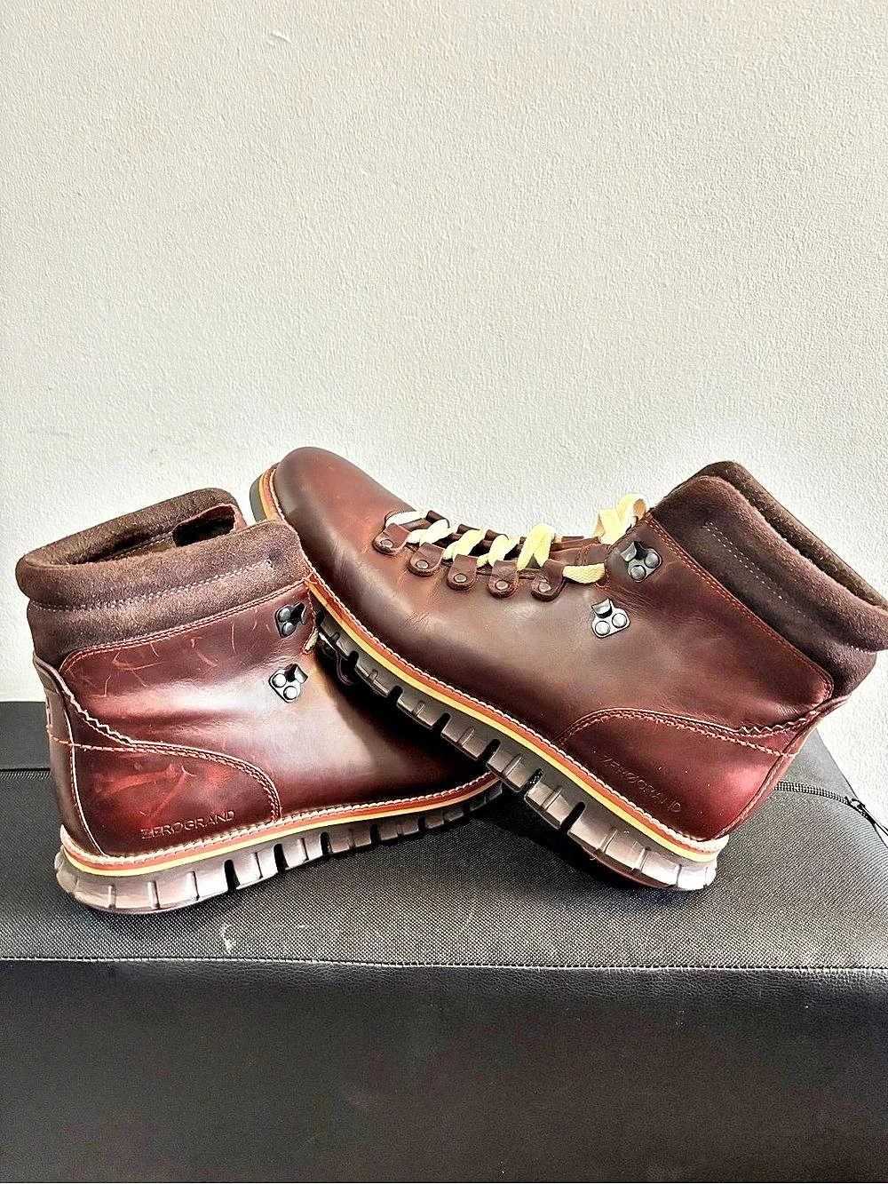 Cole Haan Zerogrand Leather Hiker Boot Brown US 10.5 Mint condition. Wore once